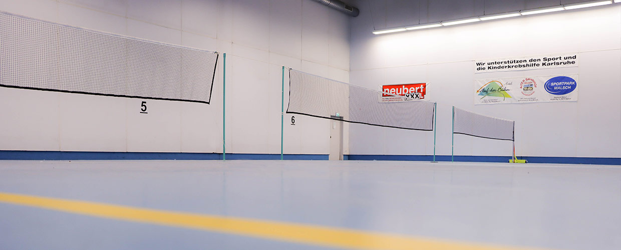 Unsere große Badminton-Halle